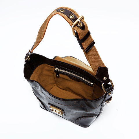 ルイ・ヴィトン LOUIS VUITTON 2007年製 モノグラムブロンズ セルジャンPM ショルダーバッグ ブラウン WS22649