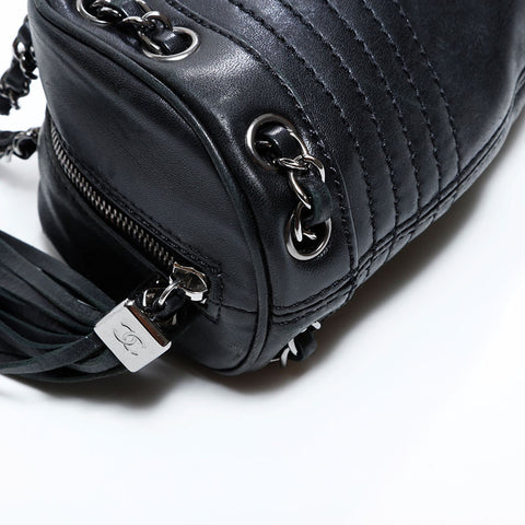 シャネル CHANEL 8番台 2003-2004 ラムスキン チェーン ショルダーバッグ ブラック WS22652