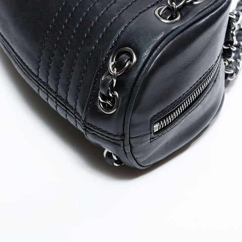 シャネル CHANEL 8番台 2003-2004 ラムスキン チェーン ショルダーバッグ ブラック WS22652