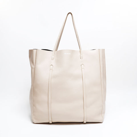 BALENCIAGA Everyday East West Leather Tote Bag beige WS22656