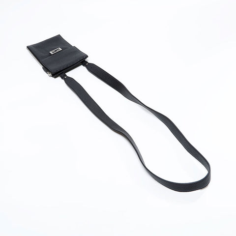 FENDI Leather Mamma Bucket Phone Case Shoulder Bag black WS22657