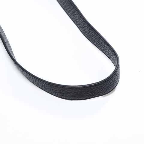 FENDI Leather Mamma Bucket Phone Case Shoulder Bag black WS22657