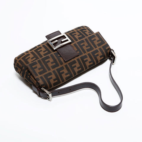 フェンディ FENDI キャンバス マンマバケット ズッカ ショルダーバッグ ブラウン WS22660
