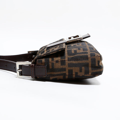 フェンディ FENDI キャンバス マンマバケット ズッカ ショルダーバッグ ブラウン WS22660