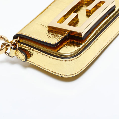 フェンディ FENDI ナノ マンマ バケット バッグチャーム ミニ ショルダーバッグ ゴールド WS22661