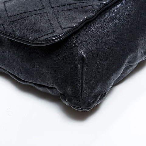 シャネル CHANEL 10番台 2005-2006 ダイヤステッチ ワイルド ステッチ チェーン デカココマーク ショルダーバッグ ブラック WS22666