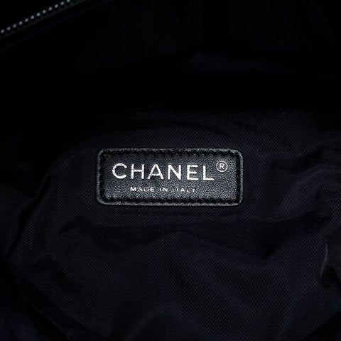シャネル CHANEL パリビアリッツ ファー 14番台 2010-2011 ハンドバッグ グレー ブラック WS22668