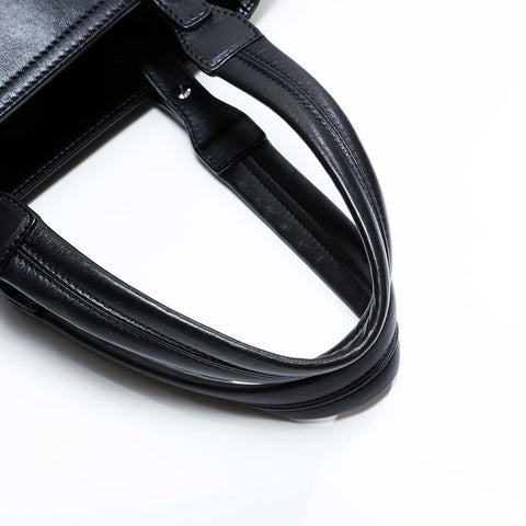 シャネル CHANEL パリビアリッツ ファー 14番台 2010-2011 ハンドバッグ グレー ブラック WS22668