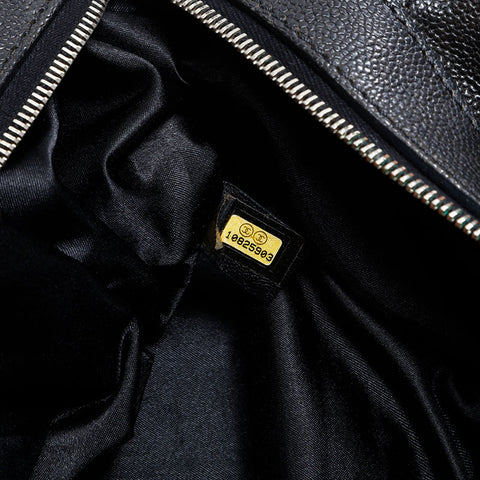 シャネル CHANEL 10番台 2005-2006 ボストンバッグ ファー ハンドバッグ ブラック WS22669
