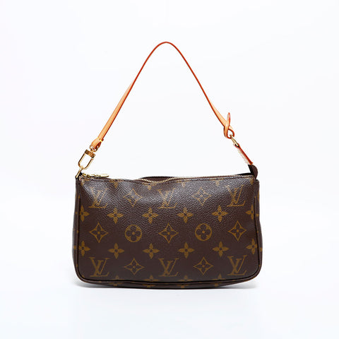 ルイ・ヴィトン LOUIS VUITTON 2000年製 ポシェットアクセソワール モノグラム ハンドバッグ ブラウン WS22670