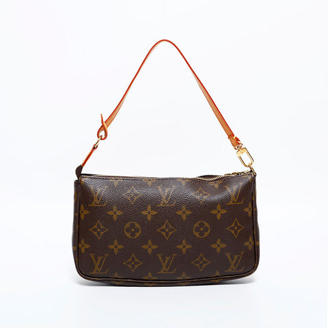 ルイ・ヴィトン LOUIS VUITTON 2000年製 ポシェットアクセソワール モノグラム ハンドバッグ ブラウン WS22670