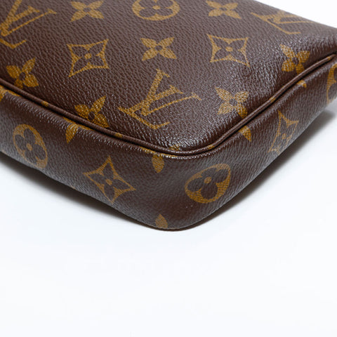 ルイ・ヴィトン LOUIS VUITTON 2000年製 ポシェットアクセソワール モノグラム ハンドバッグ ブラウン WS22670