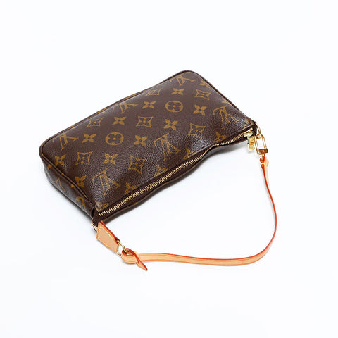 ルイ・ヴィトン LOUIS VUITTON 2000年製 ポシェットアクセソワール モノグラム ハンドバッグ ブラウン WS22670
