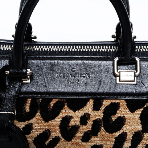 ルイ・ヴィトン LOUIS VUITTON 2012年製 ベイビー レオパード ボストンバッグ ハンドバッグ ベージュ WS22672
