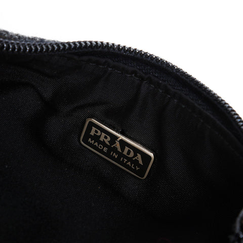 プラダ PRADA スポーツライン ウール ハンドバッグ グレー WS22673