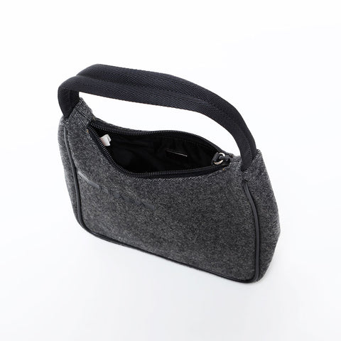 プラダ PRADA スポーツライン ウール ハンドバッグ グレー WS22673