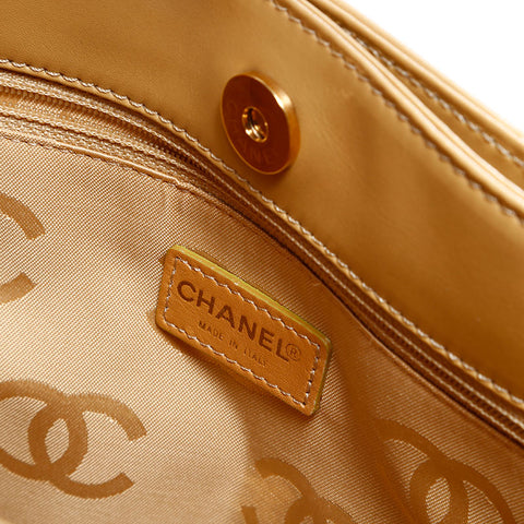 シャネル CHANEL 7番台 2000-2003 ワイルドステッチ ハンドバッグ ベージュ WS22676