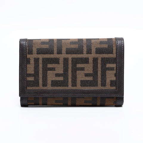 フェンディ FENDI ズッカ キャンバス 三つ折り財布 ブラウン WS22680