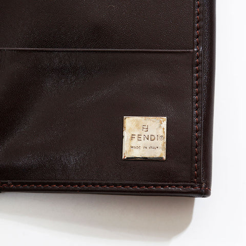フェンディ FENDI ズッカ キャンバス 三つ折り財布 キャンバス ブラウン WS22681