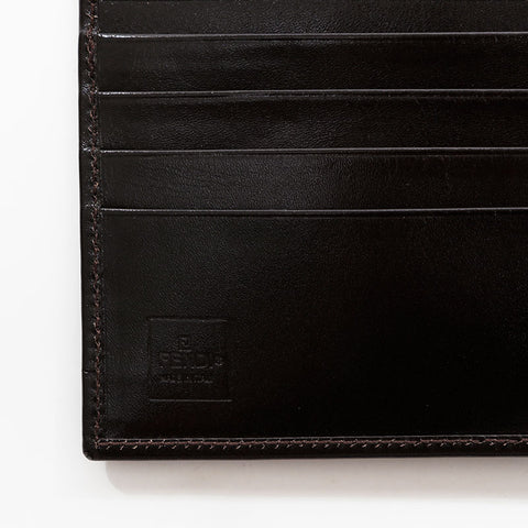 フェンディ FENDI ズッカ キャンバス 二つ折り財布 ブラウン WS22684