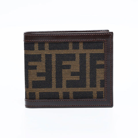 フェンディ FENDI ズッカ キャンバス 二つ折り財布 ブラウン WS22684