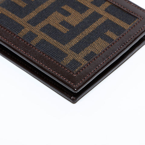 フェンディ FENDI ズッカ キャンバス 二つ折り財布 ブラウン WS22684