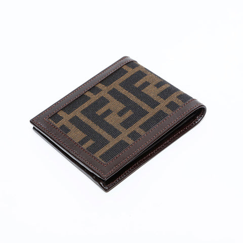 フェンディ FENDI ズッカ キャンバス 二つ折り財布 ブラウン WS22684