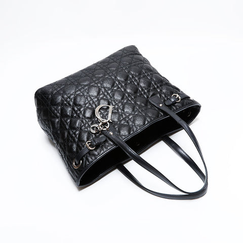 クリスチャンディオール Christian Dior パテレア カナージュ ショルダーバッグ ブラック WS22687