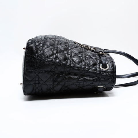 クリスチャンディオール Christian Dior パテレア カナージュ ショルダーバッグ ブラック WS22687