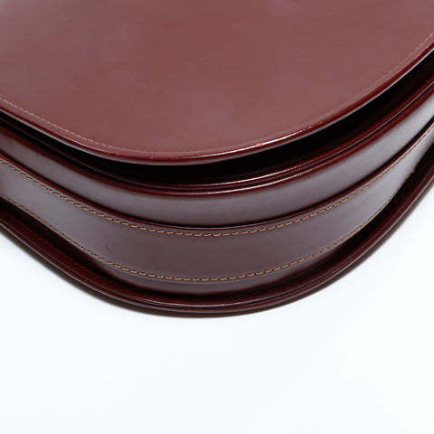 カルティエ CARTIER レザー マスト ドゥ ショルダーバッグ レッド WS22690