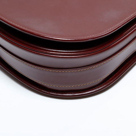 カルティエ CARTIER レザー マスト ドゥ ショルダーバッグ レッド WS22690