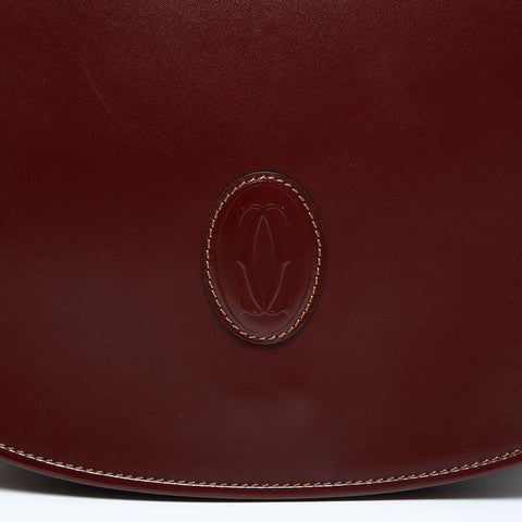 カルティエ CARTIER レザー マスト ドゥ ショルダーバッグ レッド WS22690