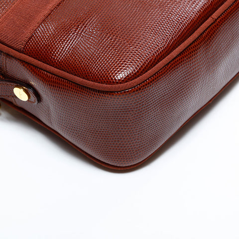サルヴァトーレフェラガモ Salvatore Ferragamo 型押しレザー ヴァラ ショルダーバッグ レッド WS22691