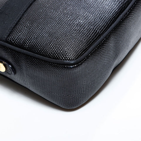 サルヴァトーレフェラガモ Salvatore Ferragamo 型押しレザー ヴァラ ショルダーバッグ ブラック WS22692