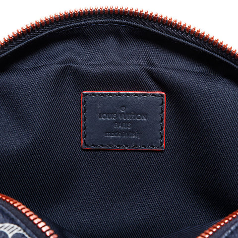 LOUIS VUITTON 2018 Danube PM Upside Down Monogram Shoulder Bag Navy WS22693