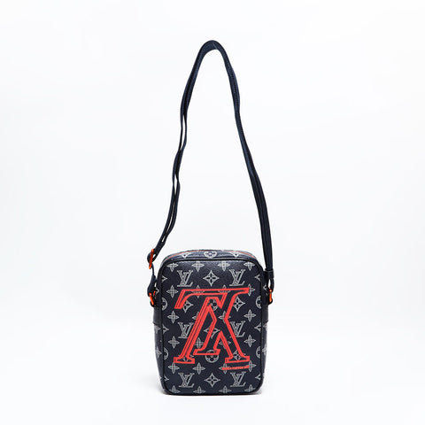 ルイ・ヴィトン LOUIS VUITTON 2018年製 ダヌーヴ PM アップサイドダウン モノグラム ショルダーバッグ ネイビー WS22693