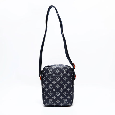 LOUIS VUITTON 2018 Danube PM Upside Down Monogram Shoulder Bag Navy WS22693