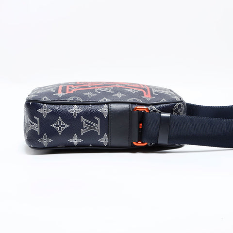 LOUIS VUITTON 2018 Danube PM Upside Down Monogram Shoulder Bag Navy WS22693