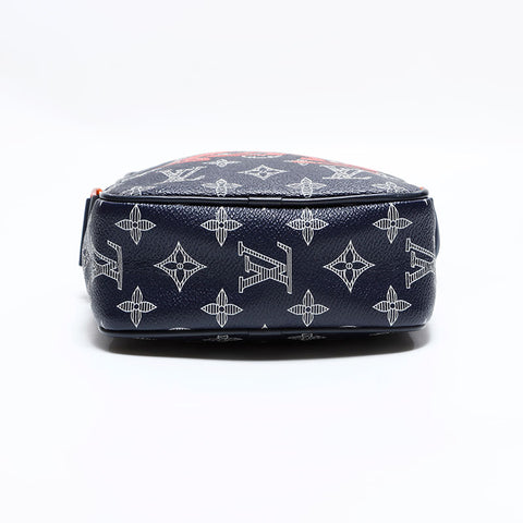 LOUIS VUITTON 2018 Danube PM Upside Down Monogram Shoulder Bag Navy WS22693