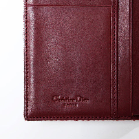 クリスチャンディオール Christian Dior トロッター キャンバス 三つ折り財布 レッド WS22694