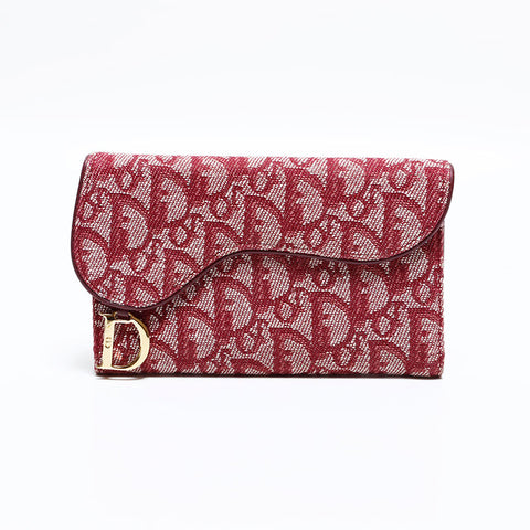 クリスチャンディオール Christian Dior トロッター キャンバス 三つ折り財布 レッド WS22694