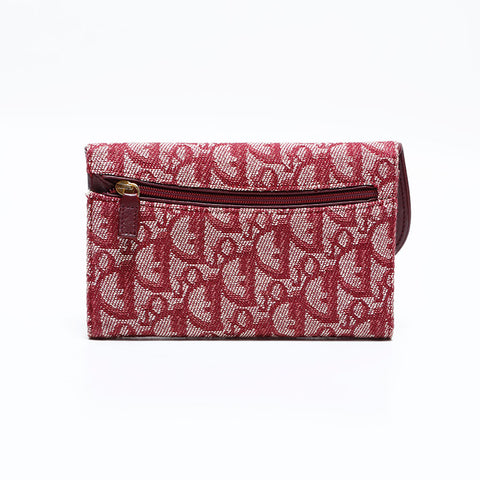 クリスチャンディオール Christian Dior トロッター キャンバス 三つ折り財布 レッド WS22694