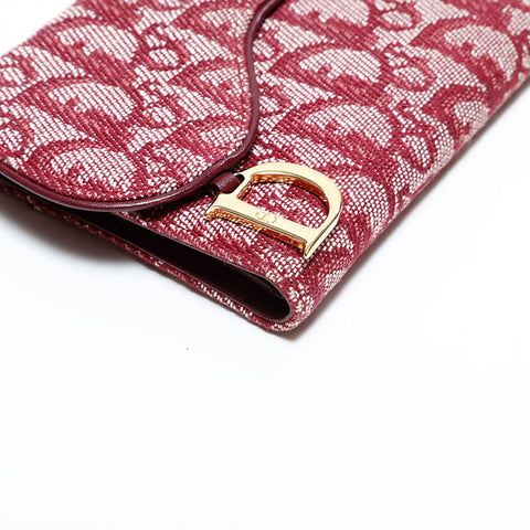 クリスチャンディオール Christian Dior トロッター キャンバス 三つ折り財布 レッド WS22694