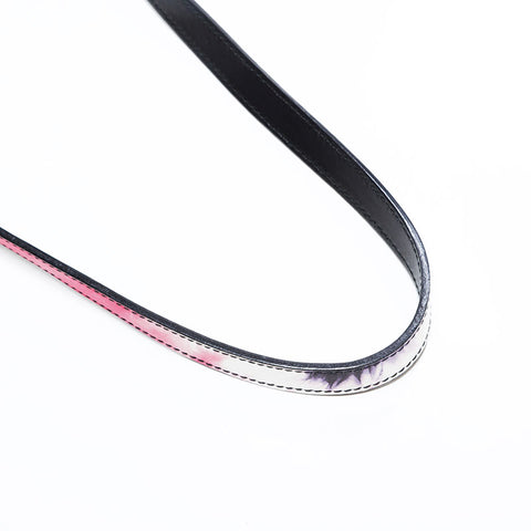 PRADA Sydney Leather 2-Way Tie-Dye Purple Handbag black WS22699