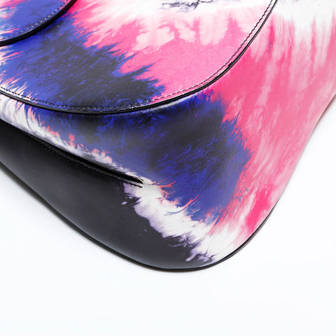 PRADA Sydney Leder 2-Way Tie-Dye Lila Handtasche schwarz WS22699
