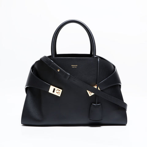 サルヴァトーレフェラガモ Salvatore Ferragamo ハグ Hug レザー ハンドバッグ ブラック WS22700