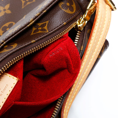 LOUIS VUITTON 2003 Monogram Viva Cite MM Shoulder Bag Brown WS22701