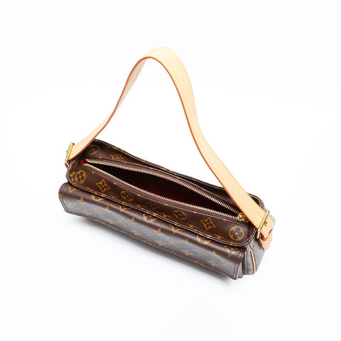ルイ・ヴィトン LOUIS VUITTON 2003年製 モノグラム ヴィバシテMM ショルダーバッグ ブラウン WS22701