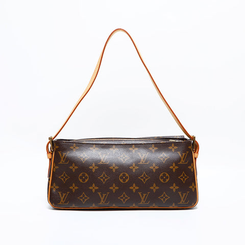 LOUIS VUITTON 2003 Monogram Viva Cite MM Shoulder Bag Brown WS22701