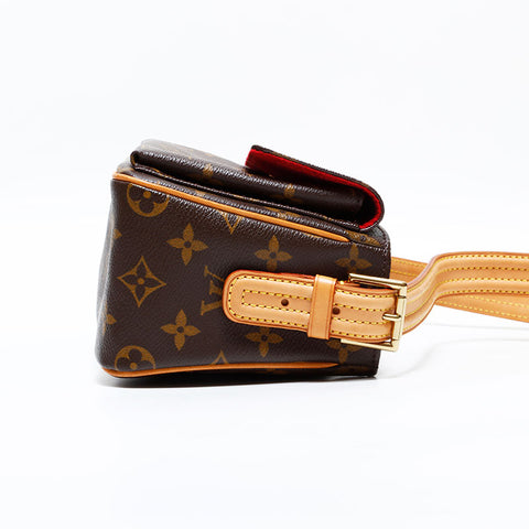 LOUIS VUITTON 2003 Monogram Viva Cite MM Shoulder Bag Brown WS22701